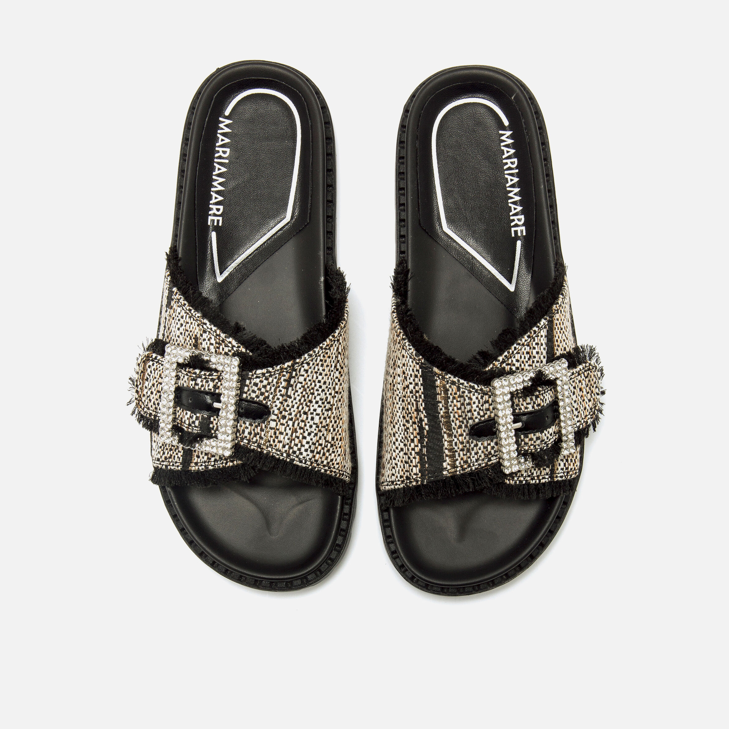 【CHARLES】MARIANEグッズ MAYALAFFLESIALAREINE Buy FRAINE black 62605 | FLAT SANDALS Mariamare for WOMAN